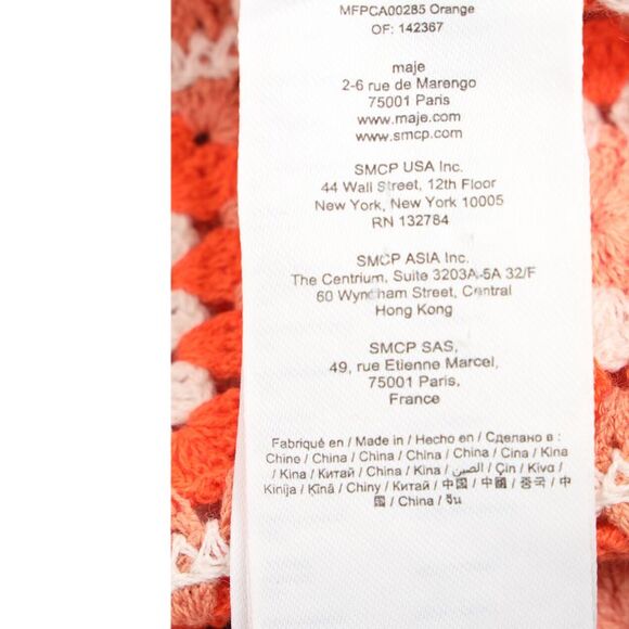 Maje Fringed Crochet Cardigan in Multicolor Cotton - Picture 5 of 6